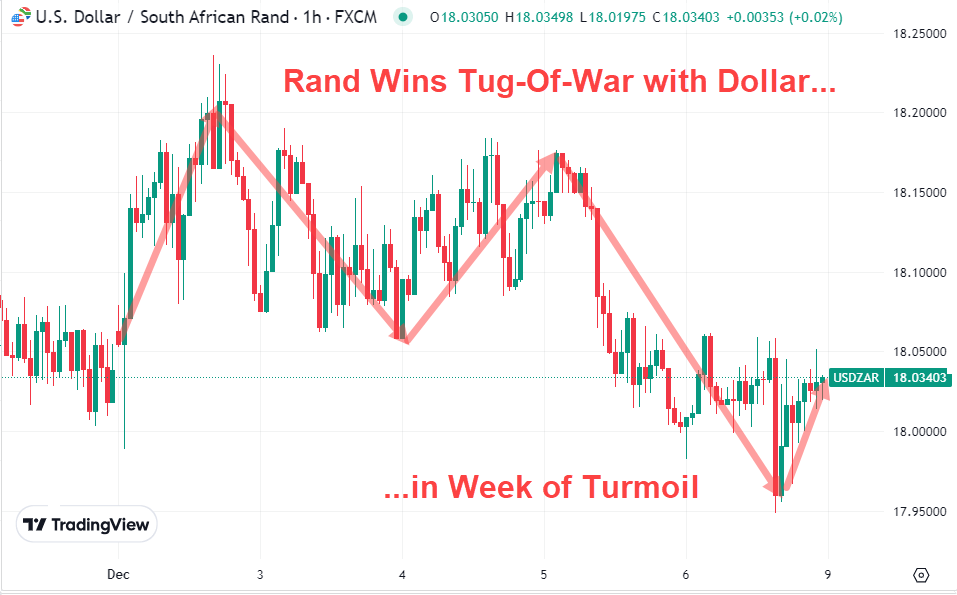 Rand Wins Tug of War Against USD in Week of Turmoil December 2024