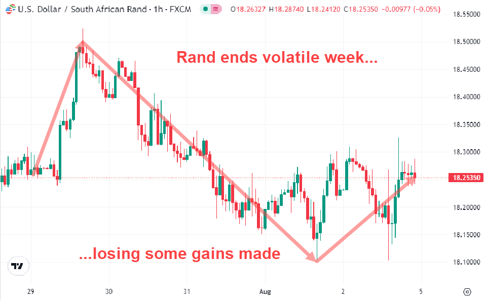 Rand Ends Volatile Week Losing Some Gains August 5 2024