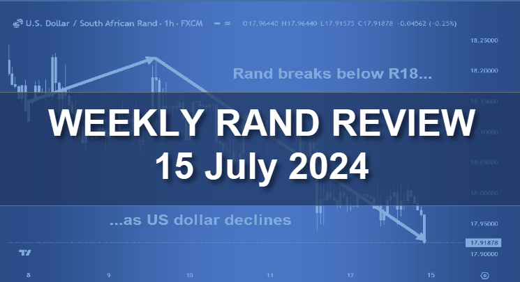 Rand Breaks Below R18 as US Dollar Declines July 2024