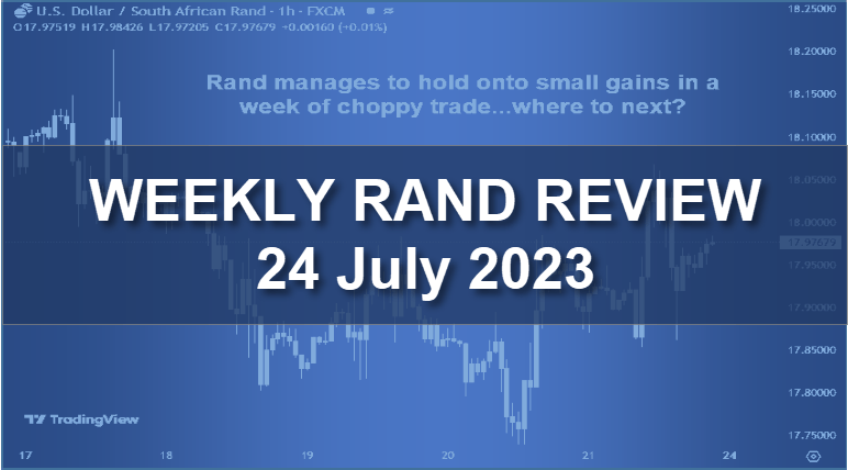 Weekly Rand Review featured image Rand gains as local inflation returns vs Dollar in July 2023