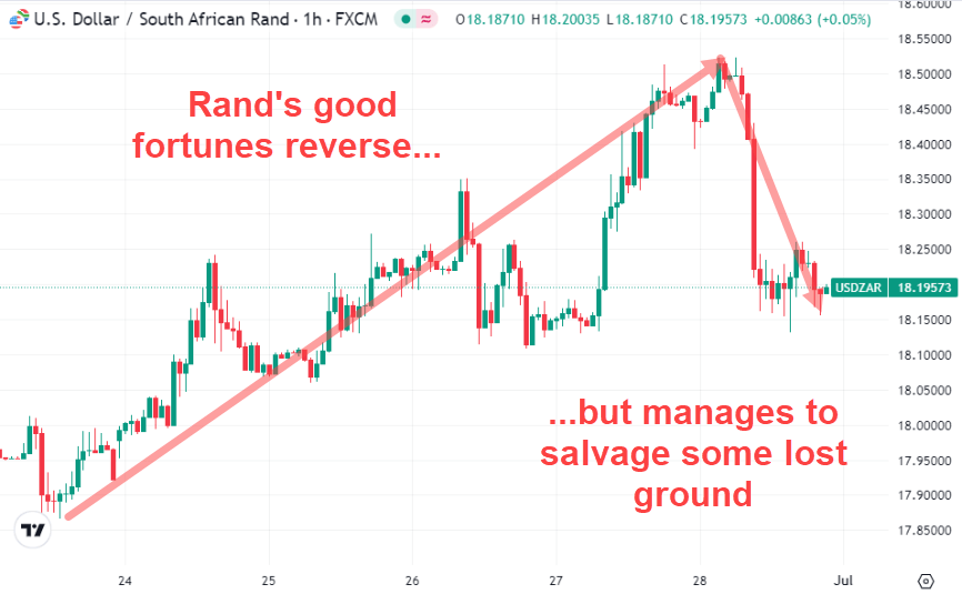 Rand gains handsomely vs US Dollar in June 2024