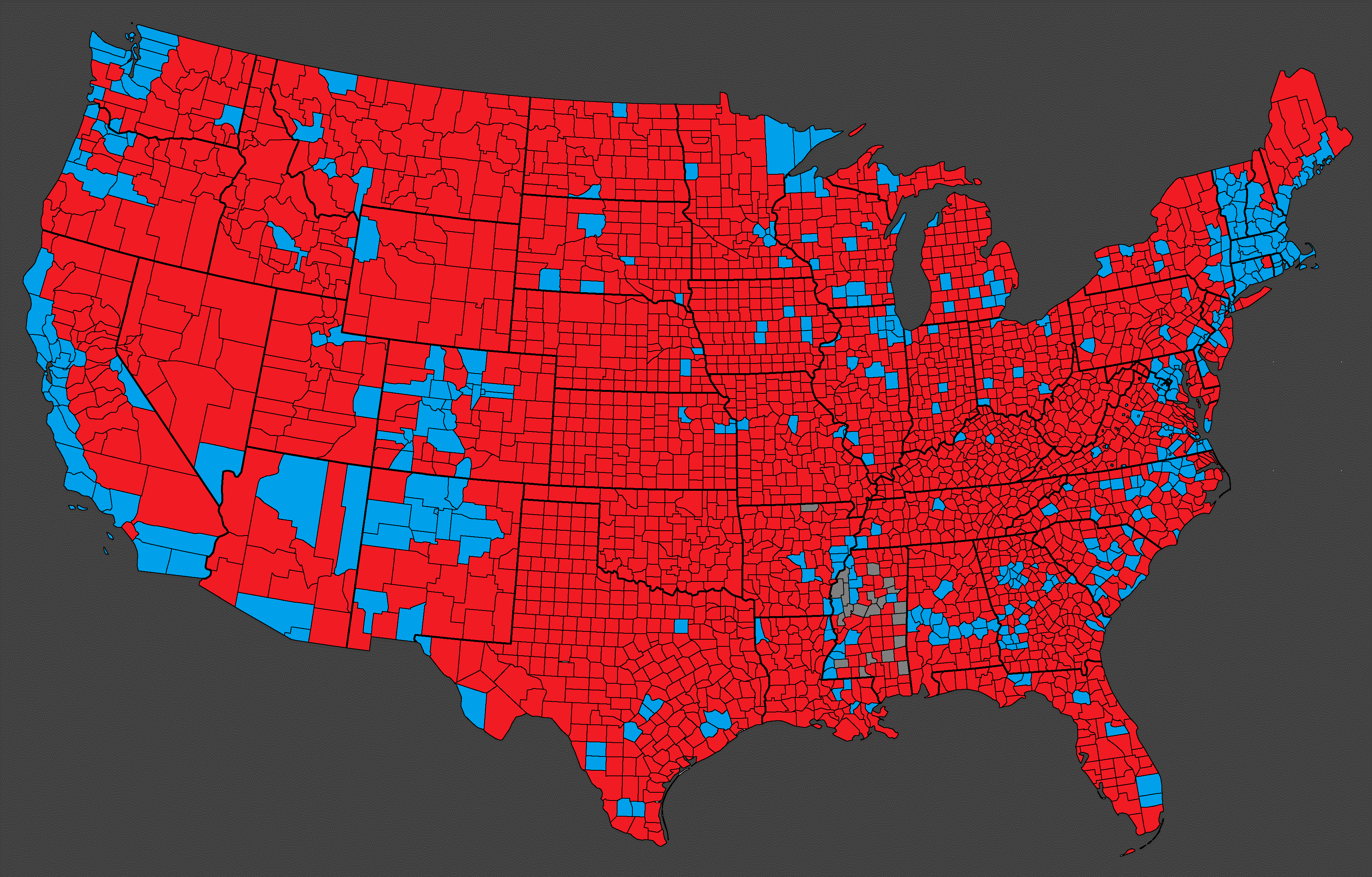 Election Results by County in November 2024